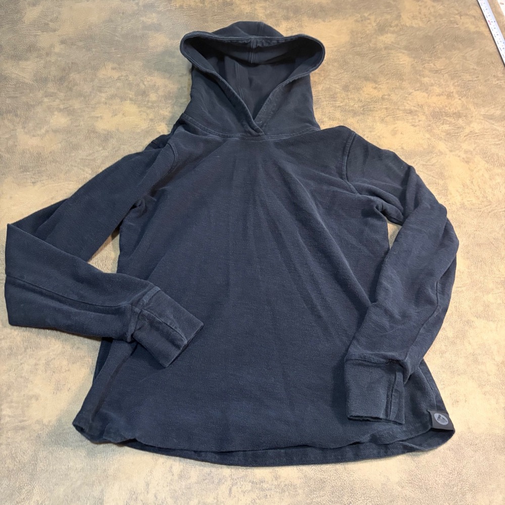 American Giant Pullover Hoodie Womens Small Black 100% Cotton Made in USA